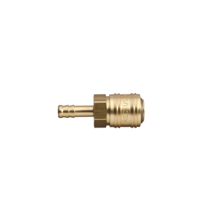 Parker 24KATF10MPX Series 24 Premium Quick Connect Coupler with ISO 6150 B Profile Brass Hose Barb NBR Single Shut-Off 10 mm