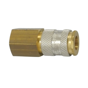 Parker 25KAIN13MPX Series 25 1/4" Brass Coupler with Valve, Female NPSF