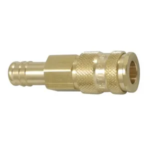 Parker 25KBTF13BPX Series 25 1/2" Brass Coupler with Double Shut-Off Valve, Hose Barb