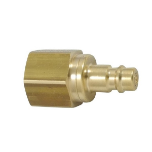 Parker 25SBIW21MPX Series 25 3/8" Brass Plug with Double Shut-Off Valve, Female Thread Parallel