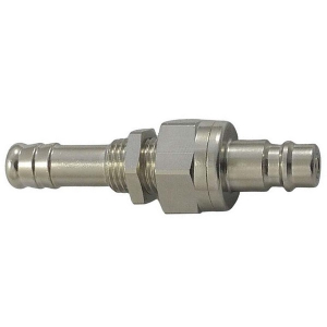 Parker 25SBTS10MVN Series 25 10 MM Brass Plug with Double Shut-Off Valve, Hose Barb (FKM/FPM Seal)