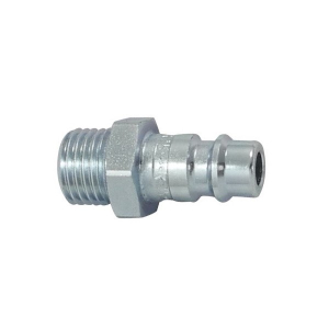 Parker 25SFAN21SXZ Series 25 1/2" Steel Zinc Plated Straight-Through Plug, Male NPT