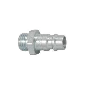 Parker 25SFAW13SXZ Series 25 1/4" Steel Zinc Plated Straight-Through Plug, Male Thread Parallel