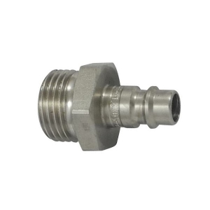 Parker 25SFAW21RXX Series 25 1/2" SS303 Straight-Through Plug, Male Thread Parallel