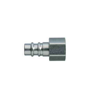 Parker 25SSIW17SXZ Series 25 Quick Connect Plug European Profile ND 7.8 Steel Zinc-Plated Female BSPP Single Shut-Off 17 mm