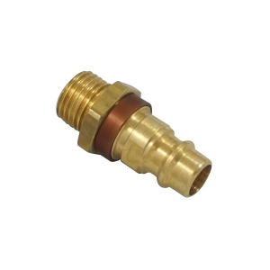 Parker 26SFAN13MXX3 Series 26 Quick Connect Plug European Profile ND 7.2 Brass Straight-Through NPT thread ANSI B 1.20.1 13 mm Brown