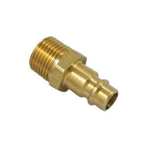 Parker 26SFAN17MXX Series 26 Quick Connect Plug European Profile ND 7.2 Brass Straight-Through NPT thread ANSI B 1.20.1 17 mm