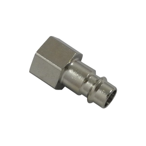 Parker 26SFIN17MXN Series 26 Quick Connect Plug European Profile ND 7.2 Brass Nickel-Plated Straight-Through NPSF-thread ANSI B 1.20.3 17 mm