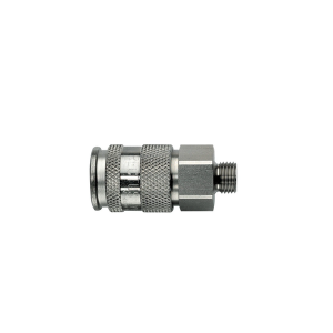 Parker 27KBAW21RVX Series 27 Quick Connect Coupler European Profile ND 10 Stainless Steel Male BSPP Double Shut-Off FKM 21 mm