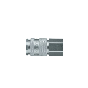 Parker 27KBIW17BPN Series 27 Quick Connect Coupler European Profile ND 10 Brass Nickel-Plated Female BSPP Double Shut-Off NBR 17 mm