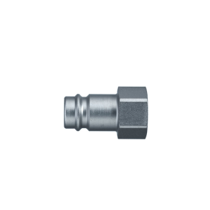 Parker 27SFIW21SXN Series 27 Quick Connect Plug European Profile ND 10 Steel Nickel-Plated Female BSPP Single Shut-Off NBR FKM 21 mm