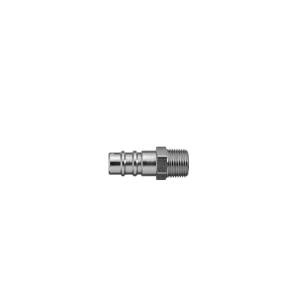 Parker 28SSAK17SXN Series 28 Safety Quick Connect Plug Additional Safety Locking Steel Nickel-Plated Single Shut-Off Male Thread Tapered 17 mm