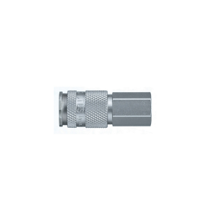 Parker 33KAIW13SPN Series 33 Quick Connect Coupler Atlas Copco Profile Steel Nickel Plated Female Thread Parallel Single Shut-Off NBR 13 mm