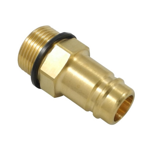Parker 38SFAW26MXX Series 38 Quick Connect Plug Parker Own Profile Brass Male Thread Parallel Single Shut-Off 26 mm