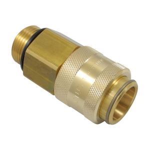 Parker 39KBAW33MPX Series 39 Quick Connect Coupler Parker Own Profile Brass Male Thread Parallel Double Shut-Off NBR 33 mm