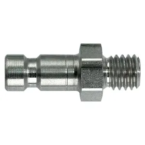 Parker 20SFAW10RXX Series 20 1/8" Stainless Steel AISI 303 Straight-ThroughQuick Coupling, European profile, ND 2.7, Male, BSPP ISO 228 Parallel, Plug
