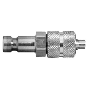 Parker 20SFKO05RXX Series 20 3x5 mm Stainless Steel AISI 303 Straight-Through Quick Coupling, European profile, ND 2.7, Tube with Hose Nut Conn., Plug