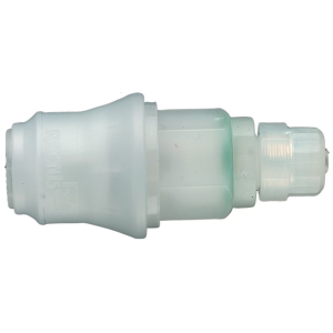 Parker 21KBKO06DPX Series 21 4x6 mm POM Quick Coupling, Double Shut-Off, NBR Seal, with Plastic Hose Connection, Standart Color