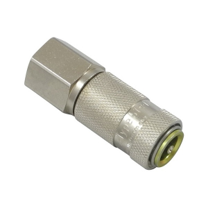 Parker 51KBIW17SPN Series 51 Premium Quick Connect Coupler German Industrial Profile Steel Nickel Plated Female Thread Double Shut-Off NBR 17 mm