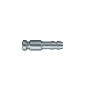 Parker 52SFTF06SXN Series 52 Premium Quick Connect Plug German Profile Steel Nickel Plated Hose Barb Single Shut-Off 6 mm
