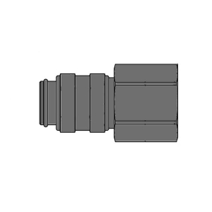 Parker 21KBIN10MPX Series 21 1/8" Brass Quick Coupling, Double Shut-Off, Female, NPSF, European profile, ND 5, NBR Seal
