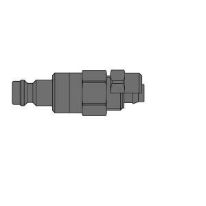 Parker 21KBKO46MPX Series 21 5/32" x 1/4" Brass Quick Coupling, Double Shut-Off, European profile, ND 5, NBR Seal, with Hose Nut