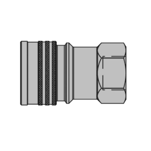 Parker TIB5010 TEMA Series TIB5000 1/2" Brass Coupler, Female Thread Parallel