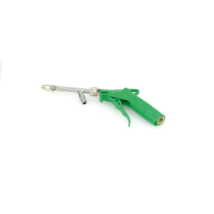 Parker TP1204A TP Series Blow Gun w/ Fixed 4 3/4" Nickel Plated Brass Curved Safety Extension w/ Whisper Tip w/ Whisper Tip