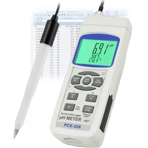 PCE Instruments PCE-228S Soil pH-Meterwith pH Electrode and SD Memory Card (2 GB)
