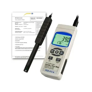 PCE Instruments PCE-313A-ICA Thermo Hygrometer with Sensor for Temperature and Humidity w/ ISO Certificate