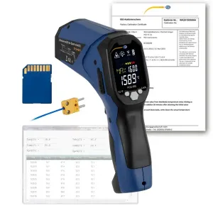 PCE Instruments PCE-895-ICA Infrared Thermometer with Infrared Thermometer PCE-895 Micro SD Card 8 GB w/ ISO Certificate