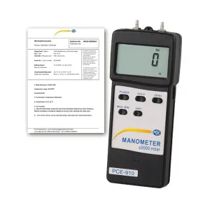 PCE Instruments PCE-917-ICA Pressure Meter with 9V Block Battery w/ ISO Certificate