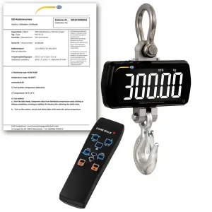 PCE Instruments PCE-CS 300LD-ICA Crane Scale with Remote Control Maximum Capacity 661 lbs w/ ISO Certificate