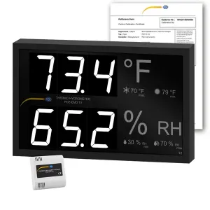 PCE Instruments PCE-EMD 10-ICA Temperature and Humidity Indicator with Temperature Measuring range 32 to 122 deg. F w/ ISO Certificate
