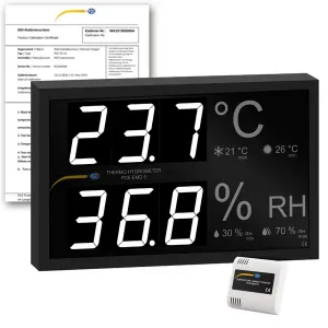PCE Instruments PCE-EMD 5-ICA Temperature and Humidity Indicator with Temperature Measuring range 0 to 50 deg. C w/ ISO Certificate