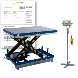 PCE Instruments PCE-HLTS 2T-ICA Hydraulic Lift Table Scale Max. Load Capacity Up to 2000 kg (2t) w/ ISO Certificate