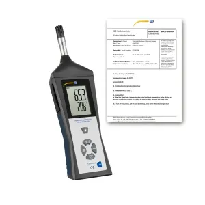 PCE Instruments PCE-HVAC 3-ICA Multifunction Thermo Hygrometer for Indoor Climate and Environmental Monitoring w/ ISO Certificate