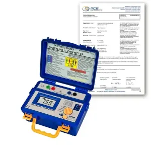 PCE Instruments PCE-MO 2002-ICA Electrical Tester for Measure Electric Resistance Up to 2000 Ohm w/ ISO Certificate