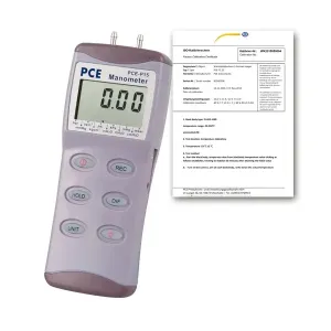 PCE Instruments PCE-P30-ICA Differential Pressure Meter with the Measuring Range Up to 60 psi w/ ISO Certificate