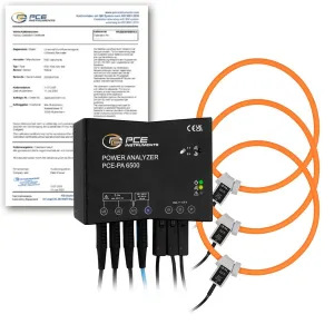 PCE Instruments PCE-PA 6500 F150-ICA Power Quality Analyser for Measuring Range Up to 4800 A Alternating current w/ ISO Certificate