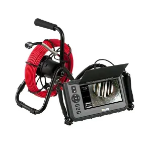 PCE Instruments PCE-VE 1030N 7" LCD Industrial Borescope with 30 m / 98 ft. Waterproof Semi-Flexible Push-Pull Cable On Reel