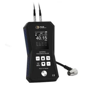 PCE Instruments PCE-TG 75A Material Thickness Meter with Data Memory Up to 225 mm Thickness Measurement Incl. 5M10d Sensor