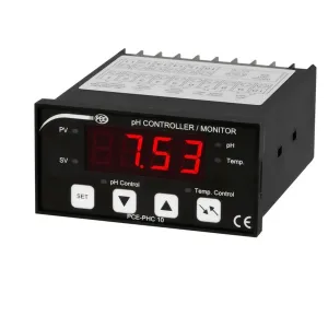 PCE Instruments PCE-PHC 10 2-point pH Controller for Fish Farming Electroplating or Water Treatment