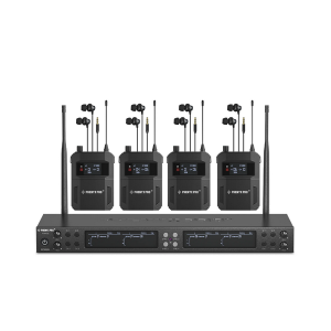 Phenyx Pro PTM-33-4B UHF Mono Wireless In-Ear Monitor System w/ 4 Loop Outputs (Four Receivers) 110V-240V 50/60 Hz 90dBm 50m/164ft