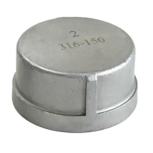 Pro Flow Dynamics CAP125-304 1-1/4" Pipe End Cap x 1-1/4" Female NPT Thread, Stainless Steel 304