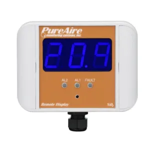 PureAire 99187 Remote Digital Display, Oxygen (O2) 1,000 ppm