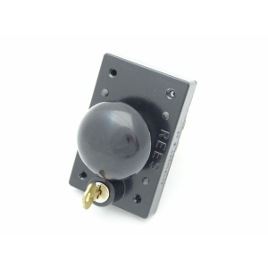 Rees 04161-001 2.25" Push Button with Key Lock, Black