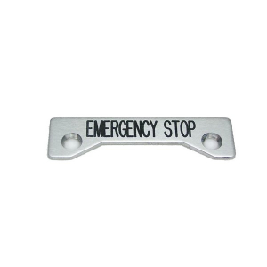 Rees 09002-004 Standard Legend Plate, EMERGENCY STOP