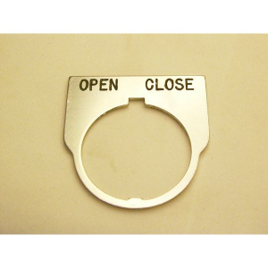 Rees 09014-031 Blank Legend Plate, Clear, OPEN CLOSE