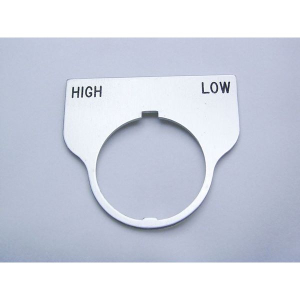 Rees 09014-035 Blank Legend Plate, Clear, HIGH LOW